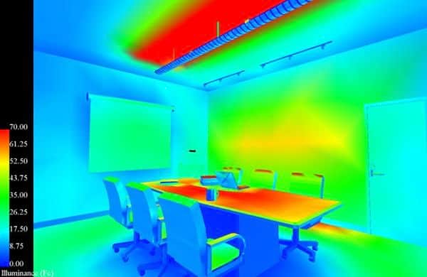 Illuminance study of office